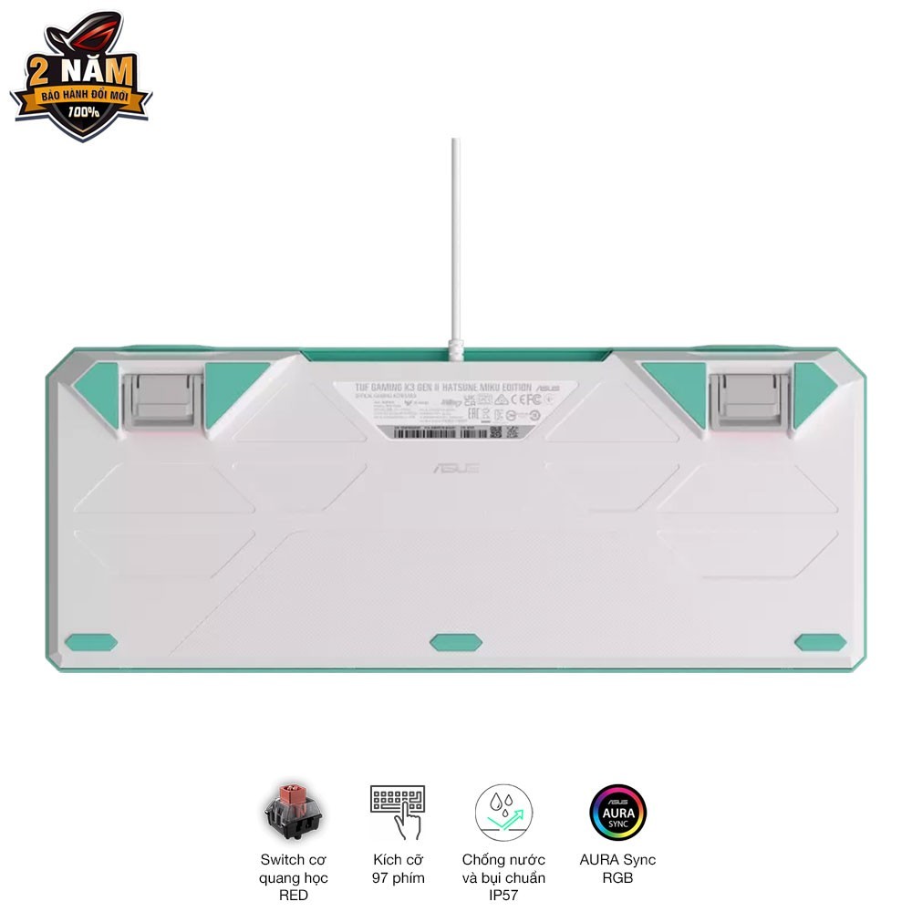 Bàn phím cơ ASUS TUF Gaming K3 Gen II Hatsune Miku Edition - Ảnh 3