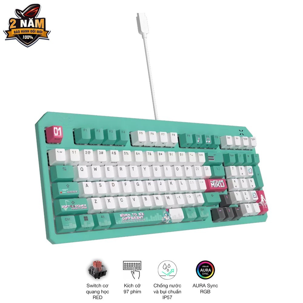 Bàn phím cơ ASUS TUF Gaming K3 Gen II Hatsune Miku Edition - Ảnh 2
